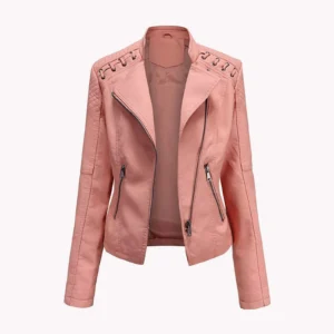 Campera Ecocuero Rosa