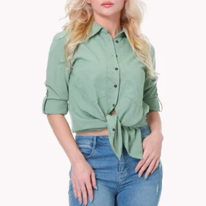 Camisa Anudada Verde